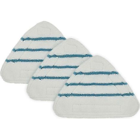 Housse de balai vapeur en microfibre, accessoires pour balai vapeur, blanche, ultra-fine, lavable en machine, lot de 2 (1/4)
