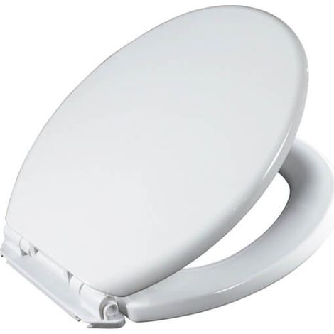 Showerdrape Toledo White Wrap Over Plastic Toilet Seat (1/3)