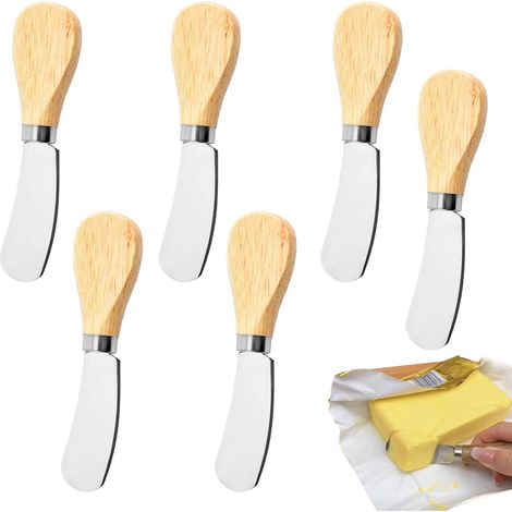 Lot de 6 couteaux à beurre en acier inoxydable