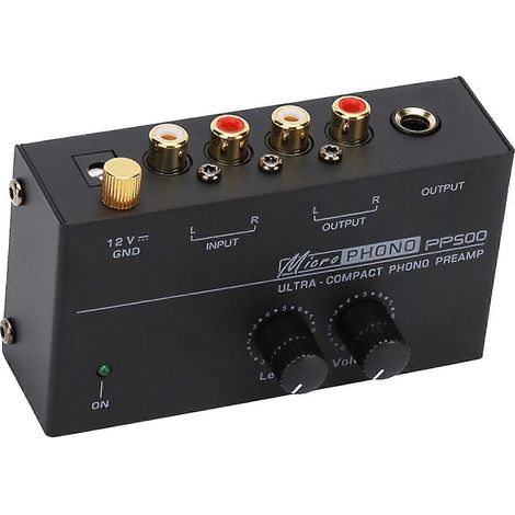 Préamplificateur pour platine vinyle, amplificateur pour platine vinyle, amplificateur d'enceintes compatible, ordinateur (1/4)