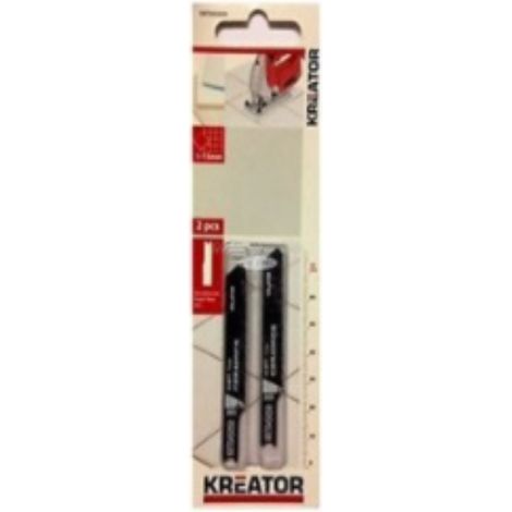 'KREATOR - 2 LAME UNIVERSALI PER SEGHETTO ALTERNATIVO - PER TAGLIO CERAMICA E VETRORESINE - LAMA 75MM
