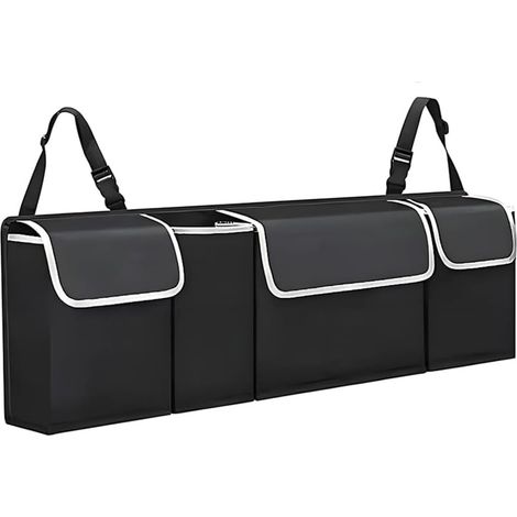 Organiseur de coffre de voiture, sac de rangement, sac de coffre, organiseur de voiture, sac de voiture avec velcro, pliable, imperméable (1/5)