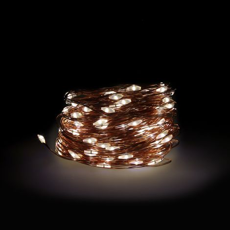 NATALE - LUCI 100 MICROLED L. BIANCA CALDA BATT/USB MAURER-CF.SCATOLA (1/5)