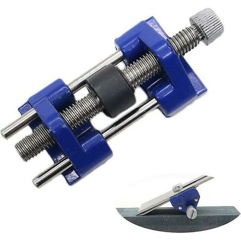 Honing Guide with Brass Roller, Stainless Steel Side Clamp Fixed Angle - With Brass Roller for Wood Chisels, Planer Blade, Flat Chisel (1/5)