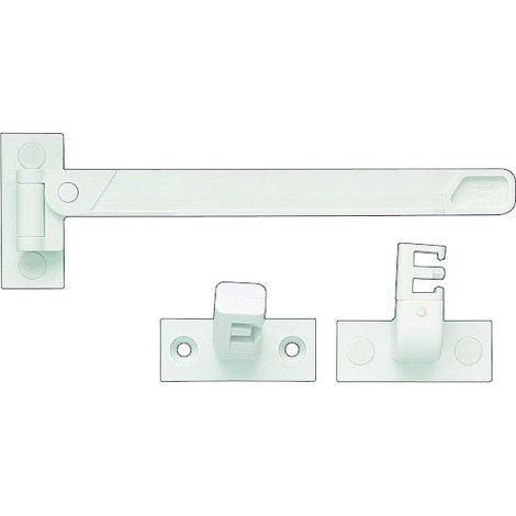 Entrebâilleur de fenêtre Stickair PVC blanc – 14 positions d'entrebâillement – Fixation sans perçage sur PVC et aluminium – Socona