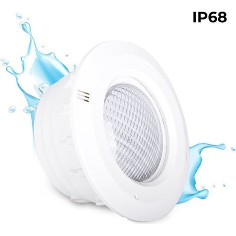 Barcelona LED-Einbauleuchte für PAR56-Poolleuchten, IP68, Weiß, ABS, Ø288 mm, wasserdicht, einfache Installation mit mitgeliefertem Kabel (1/5)