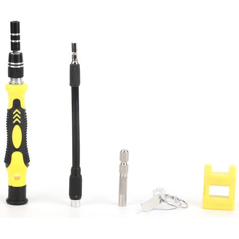 Kit de tournevis 115 en 1 pour le démontage et la réparation de montres et de téléphones portables (jaune) (1/5)