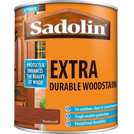 Sadolin 5028545 Extra Durable Woodstain Redwood 1 litre SAD5028545