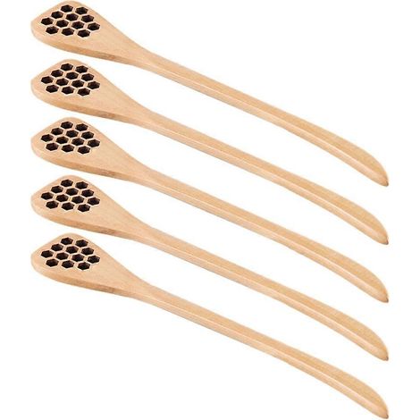 Cuillère à mélanger en bois H-Oney Spoon Honeycomb, D (1/5)