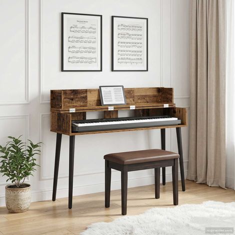 vidaXL Scrivania studio Legno di quercia 130 x 40 x 19,5 cm (1/5)