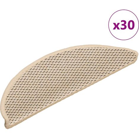 vidaXL Tappeti Autoadesivi Scale Aspetto Sisal 30pz 56x17x3 cm Berbero