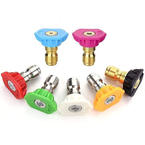 Puntas de boquilla de pulverización para hidrolavadora de varias etapas, kit de boquilla de conexión rápida de segunda etapa (1/5)