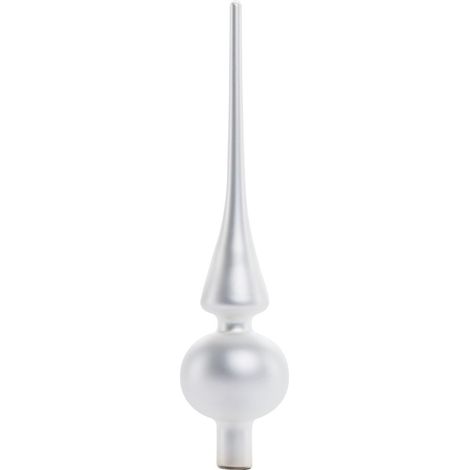 TrendLine Christbaumspitze 26 cm Glas Weiß Baumspitze Weihnachtsbaumspitze (1/2)