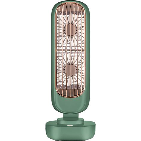 Petit ventilateur tour de bureau portable USB à 3 vitesses, double circulation d'air, idéal pour la maison, le bureau ou la chambre. (1/5)