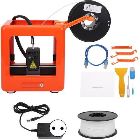Imprimante 3D de bureau entièrement assemblée, haute précision, compatible Windows XP/7/8/10 32/64 bits, prise UE 110-240V, kit complet (1/5)