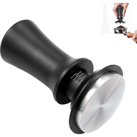 Kaffee Tamper 58mm mit einstellbarem Druck & automatischem Federmechanismus - Edelstahl Basis für gleichmäßige Extraktion, Barista Zubehör (1/5)
