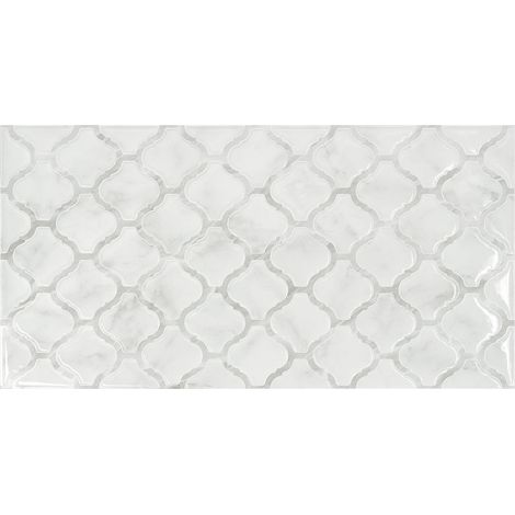 Selbstklebende Wandfliesen x2 XL, 57,3 x 29,41 cm - Smart Tiles Blok Arbesco Klebefliesen 3D Fliesenaufkleber für Bad & Küche
