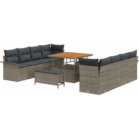 Ensemble de canapé de jardin Gris 100 x 100 x 71 cm (1/5)
