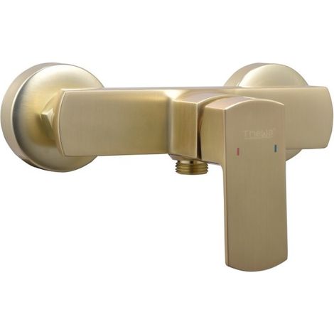 Mitigeur pour douche DOUR laiton brossé poignée verticale entraxe 150 mm - THEWA DOU21L