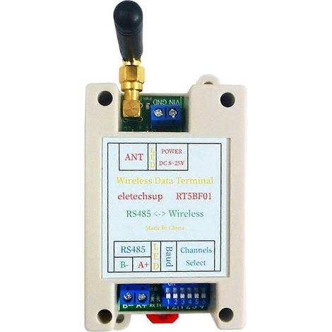 DC 12V 24V DIN-Schienen-DIP-Schalter RS485 Funktransceiver--