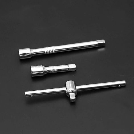 Kit d'outils à main pour mécanicien de 46 pièces avec étui, clé 24 dents, cliquet multifonction et douilles pour la réparation automobile (1/5)