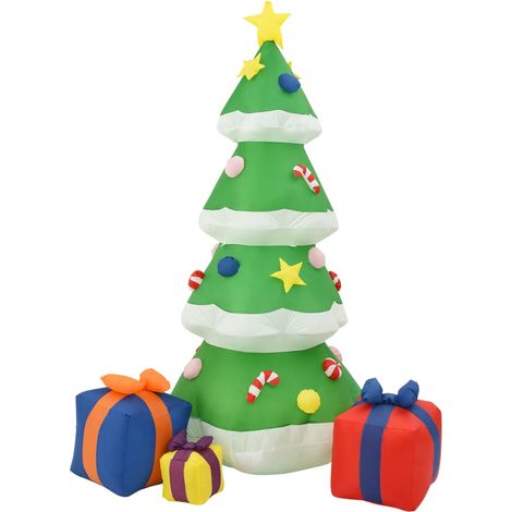 INLIFE Sapin de Noël gonflable avec LED Int/Ext 240 cm (1/5)