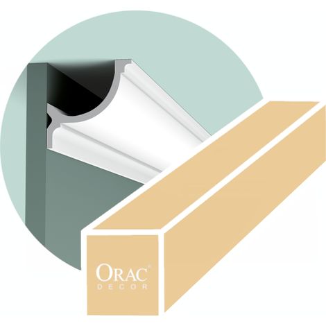Paquete de 4 metros Cornisa pequeña, inspirada en la forma del huevo C902