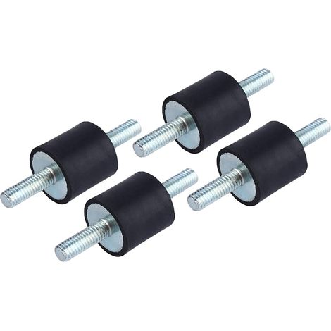 4pcs Rubber Insulator, Anti-Vibration Insulation Mounts M6 20 x 20 Damper Mount with Screws (1/5)