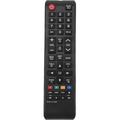 Télécommande pour téléviseurs Samsung - Compatible avec tous les téléviseurs Samsung LCD, LED, HDTV, 3D et Smart TV (références : BN59-01199F, AA59-00666A, AA59-00817A). (1/5)