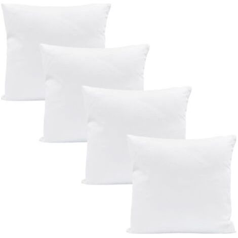 Oreiller matelassé en Microfibre 40x40 cm – Oreiller lit de Couchage Oreiller Blanc Oreiller de Remplissage Blanc - Ensemble de 4 pièces (1/4)