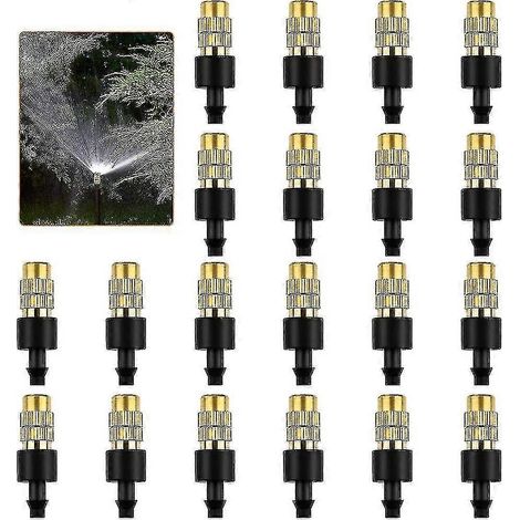 Lot de 20 buses de pulvérisation réglables en laiton, têtes d'arrosage pour atomisation de l'irrigation de jardin-AquaForge (1/5)