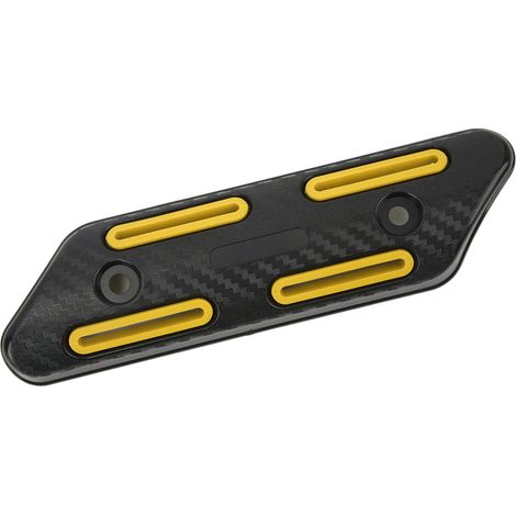 Pare-chaleur d'échappement universel pour tuyaux d'échappement de 27 à 51 mm, convient aux motos, quads, VTT et scooters, jaune. (1/5)