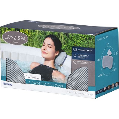 Bestway LAY-Z-SPA Xtras Gepolstertes Nackenkissen Set 23 x 13 x 5 cm Nackenkissen