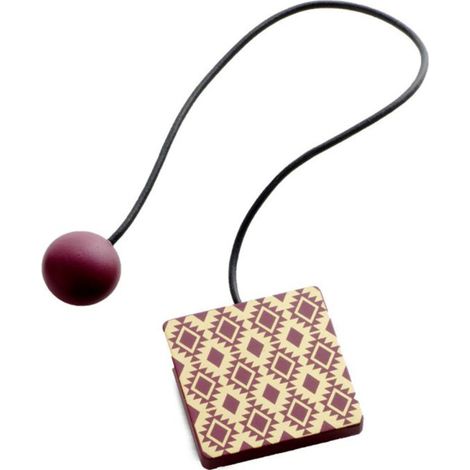 Embrasse de Rideau Aimantée "Arlequin" 43cm Bordeaux (1/3)