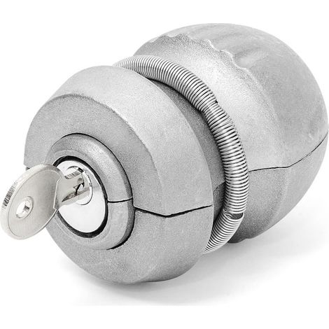 1 Antivol pour Caravane et Remorque, Zinc et Laiton, Compatible Tête d'Attelage 5 cm, avec 2 Clés (1/5)