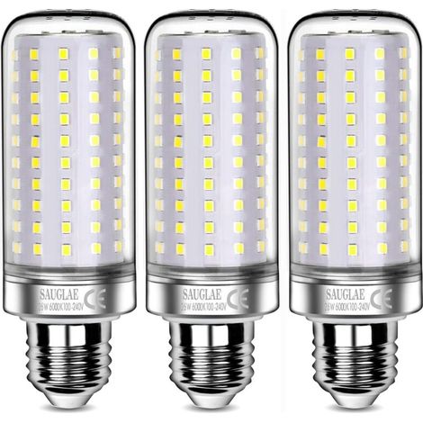 Lot de 3 ampoules LED 26W, équivalent 200W, 3000LM, blanc froid 6000K, E27[JUN]-AquaForge (1/5)