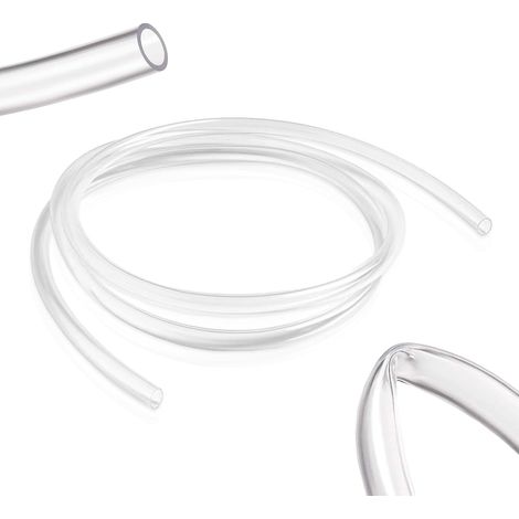 Tuyau flexible PVC transparent 2m, pour aquarium et transport de liquides et gaz (8mm x 10,5mm) (1/5)