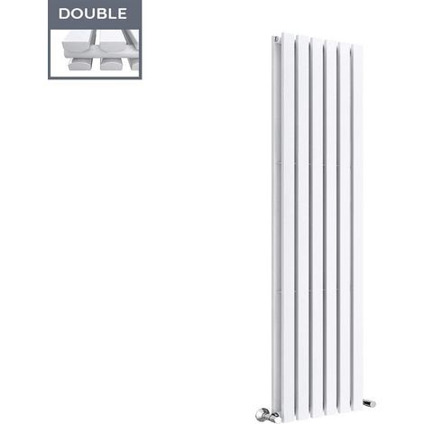 NRG1800 x 410mm Vertical Designer Radiator Double Rectangular Panel Modern Central Heating White (1/4)