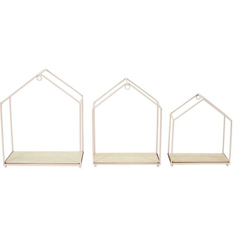 Set di 3 mensole, PINK House (1/5)