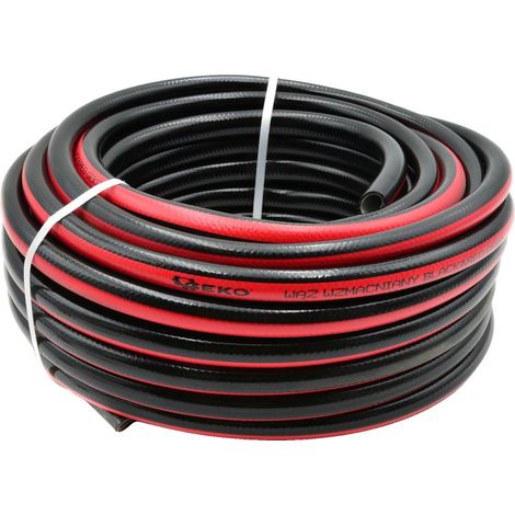 Verstärkter Gartenschlauch schwarz & ROT 1/2" 30 m (110)