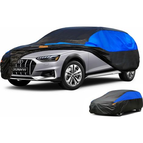 Bâche Voiture Exterieur Respirante et Étanche, Housse Voiture Protection Anti-UV Contre, la Poussière, Universelle pour Wagon Audi A6 Avant, Volvo V90, BMW 5er Touring(485-505 CM) 2XL+,3-Pour Break 48 (1/5)
