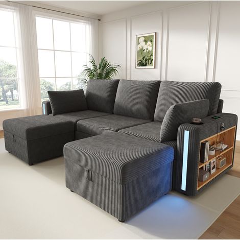 Sofá modular U/L con almacenaje y USB 190x130 OKMYHOME (1/5)