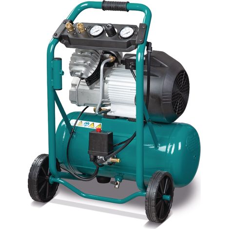Compresseur de chantier mobile 24L 10 bars – Débit 310 L/min – Moteur 2,2 kW – Système de lubrification à huile – Léger et portable – Aircraft (1/3)