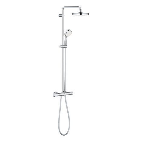 Colonna Doccia con Misc.termostatico Esterno Grohe Cromo Soffione Ø 210 mm (1/2)