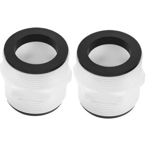 2 pièces Adaptateur Tuyau Lot Connecteur pour Pompe et Skimmer Installation Facile Compatible Bassins Hors Sol Domestiques et Publics (1/5)