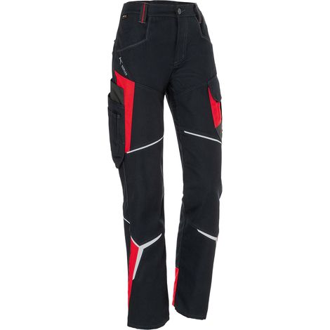 Kübler Damenhose BODYFORCE schwarz/mittelrot Gr. 36 (1/2)