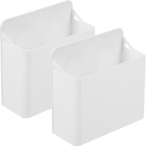 Set mit 2 Whiteboard-Boxen, Saugnapf-Stifthaltern sowie Stift- und Markerhaltern – 10,00 x 9,20 x 4,20 cm – Weiß (1/4)