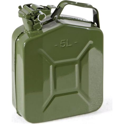 TANICA CARBURANTE IN METALLO ACCIAIO LAMINATO 5LT VERDE OMOLOGATA VERDELOOK (1/5)