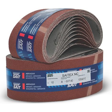 Nastro Abrasivo Saitex Nc Mm 75 x 533 Grana 40 10 Pezzi Sait