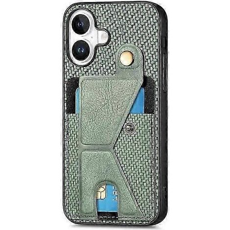 Hülle kompatibel mit iPhone 16 Plus (K-Format), Ständer, Leder + PC + TPU, Handyschutz